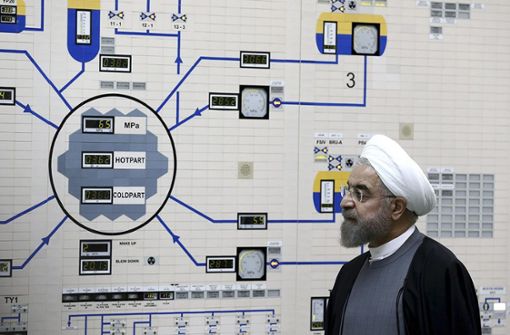 Irans Präsident Hassan Ruhani in einem iranischen Atomkraftwerk. Foto: Mohammad Berno/Iranian President’s Office/AP/dpa