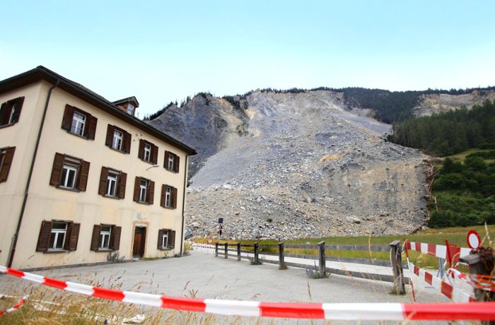 Schweizer Bergdorf: Das Dorf Brienz nach dem Bergsturz