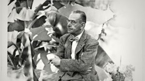 Im Anzug selbst unter Palmen: Thomas Mann   im kalifornischen Exil Foto: dpa/Thomas-Mann-Archiv