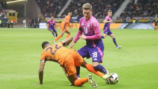 Maximilian Mittelstädt vom VfB Stuttgart überzeugte beim Duell der deutschen Mannschaft mit der Niederlande. Foto: Baumann
