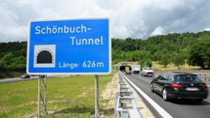 Der Schönbuchtunnel (hier mit Blick in Fahrtrichtung Stuttgart) ist ab Ende November wegen Wartungsarbeiten zeitweise nachts gesperrt. Foto: /Thomas Bischof