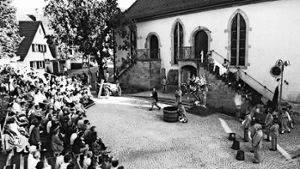 Das von Andreas Gericke einstudierte Festspiel war 1991 der Renner anlässlich der 750-Jahr-Feier in  Stetten. Foto: Patricia Sigerist (Archiv)