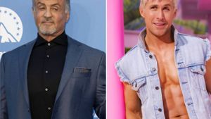 Ungewöhnliche Wahl: Sylvester Stallone (l.) kann sich Barbie-Star Ryan Gosling als Rambo vorstellen. Foto: imago/i Images / IMAGO/Mattel Films/ZUMA Press