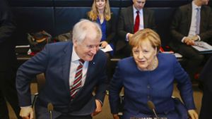 Auf  Horst Seehofer und   Angela Merkel kommt eine Menge Arbeit zu. Auch Silke Brandt, Sprecherin der CSU-Landesgruppe, und   Regierungssprecher Steffen Seibert Foto: Getty