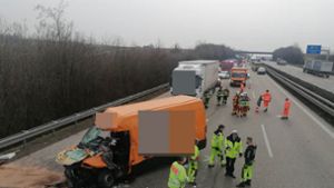 Der Unfall ereignete sich auf der A81 bei Ludwigsburg. Foto: Andreas Rosar/Fotoagentur Stuttgart