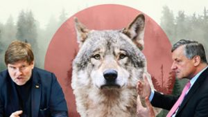 Sind beim Wolf nicht immer einer Meinung: Markus Rösler (li.) von den Grünen und Hans-Ulrich Rülke (r.) von der FDP Foto: Lichtgut//Leif-Hendrik Piechowski
