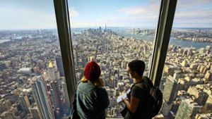 Blick auf   Lower Manhattan von der Aussichtsplattform im   Empire State Building Foto: AFP/Drew Angerer