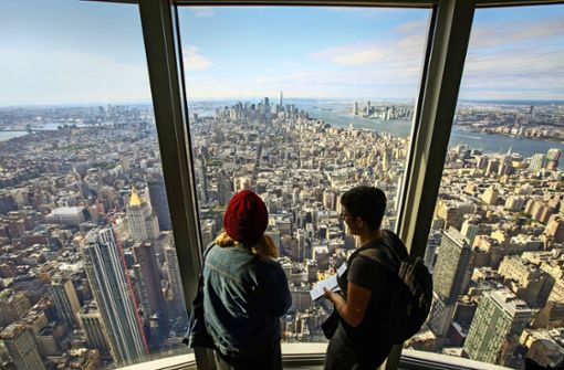 Blick auf   Lower Manhattan von der Aussichtsplattform im   Empire State Building Foto: AFP/Drew Angerer