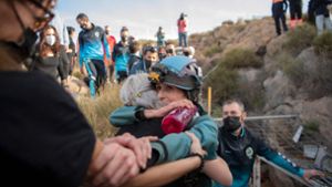 Nach 500 Tagen kam die Spanierin Beatriz Flamini wieder an die Oberfläche. Foto: AFP/JORGE GUERRERO