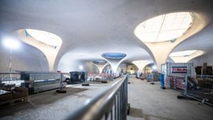 Tage der offenen Baustelle am Stuttgarter Tiefbahnhof. Foto: Christoph Schmidt/dpa