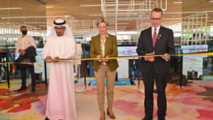 Wirtschaftsministerin Nicole Hoffmeister-Kraut (CDU) hat am Sonntag das umstrittene Baden-Württemberg-Haus auf der Expo in Dubai eröffnet. Foto: dpa/Ryan Lim