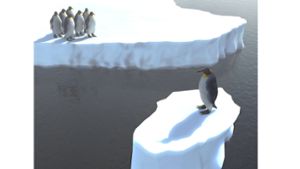 Pinguine auf einem Eisberg: Über den Schutz der Gletscher und der Antarktis beraten Politiker und Fachleute bis Freitag auf einem Polargipfel in Paris. Foto: Imago/Design Pics