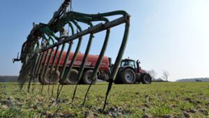 Viele deutsche Landwirte bringen übermäßig viel Gülle auf ihren Feldern aus – das stinkt nicht nur Brüssel. Foto: dpa/Philipp Schulze