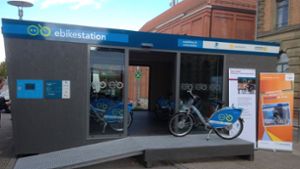 Eine E-Bike-Station von Nextbike in Ludwigsburg. Foto: Archiv