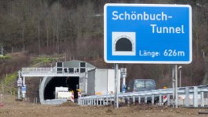 Im Schönbuchtunnel auf der A81 bei Herrenberg finden Wartungsarbeiten statt. Foto: Archiv/factum/Granville