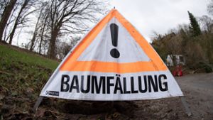 Dieses Warnschild muss im Göppinger Stadtwald am Oberholz vorläufig nicht mehr aufgestellt werden. Foto: dpa/Friso Gentsch