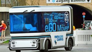 So ein autonom fahrender und elektrisch angetriebener Minibus gehört zu den von der Region geförderten Projekten. Foto: Lichtgut/Oliver Willikonsky