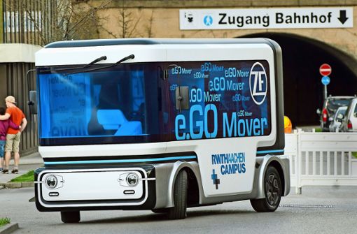 So ein autonom fahrender und elektrisch angetriebener Minibus gehört zu den von der Region geförderten Projekten. Foto: Lichtgut/Oliver Willikonsky