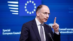 Enrico Letta hat einen einen Bericht zur Zukunft des EU-Binnenmarktes zu erstellt. Darin fordert er mehr Investitionen in die neuen Technologien. Foto: AFP/KENZO TRIBOUILLARD