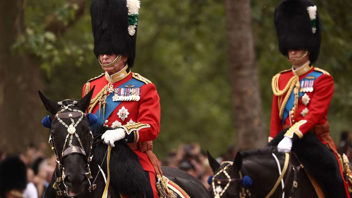 Trooping the Colour 2023: König Charles III. – hoch zu Ross auf „Noble“