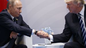 Wladimir Putin (links) und Donald Trump in Hamburg Foto: AP