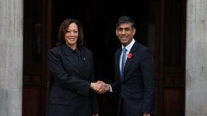 US-Vizepräsidentin Kamala Harris mit dem britischen Premier Rishi Sunak Foto: AFP/DANIEL LEAL