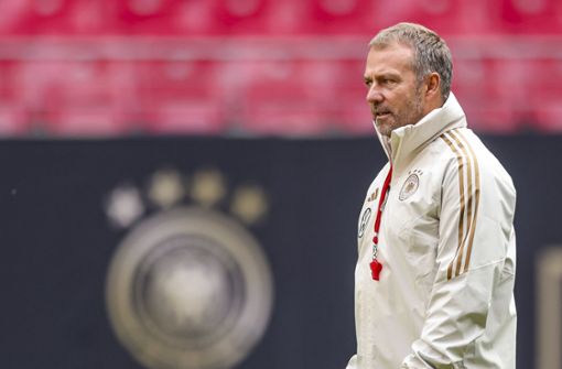 Bundestrainer Hansi Flick hat sein Nationalteam erst wieder kurz vor dem WM-Start um sich. Foto: dpa/Jan Woitas