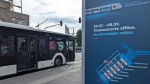 Bis zum 8. September ist die Stammstrecke gesperrt. Bis dahin sollen Busse die S-Bahn ersetzen. Foto: /Jürgen Brand