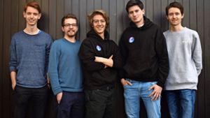 Die fünfköpfige Führungsriege des Start-ups: Gregor Weber, Yannick Prigl, Julian Prigl, Benedict Kurz und Lukas Hild (v.l.n.r.) Foto: Knowunity