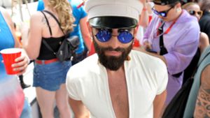 Conchita Wurst ist als Gast bei der Gay-Pride-Parade in New York am Wochenende. Foto: picture alliance/dpa