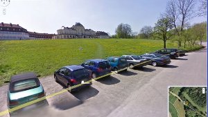So sieht Schloss Solitude in Google Street View aus Foto: StN