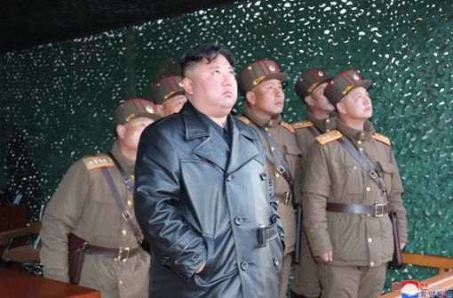 Kim Jong-un hält mit seinen Militärs Ausschau nach dem Virus. Foto: dpa