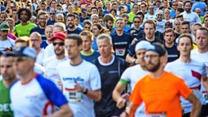 6000 Läufer sind beim Firmenlauf auf der Waldau angetreten. Foto: Lichtgut/Christoph Schmidt