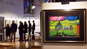 Die Bilder von Friedensreich Hundertwasser kommen im Ausstellungsort Kreuzkirche besonders gut zur Geltung. Foto: Ines Rudel