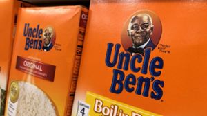 Seit 1946 ziert die Reispackungen von „Uncle Ben’s“ ein Logo mit einem älteren afroamerikanischen Herrn. Foto: AFP/JUSTIN SULLIVAN