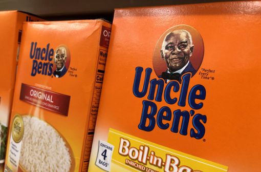 Seit 1946 ziert die Reispackungen von „Uncle Ben’s“ ein Logo mit einem älteren afroamerikanischen Herrn. Foto: AFP/JUSTIN SULLIVAN