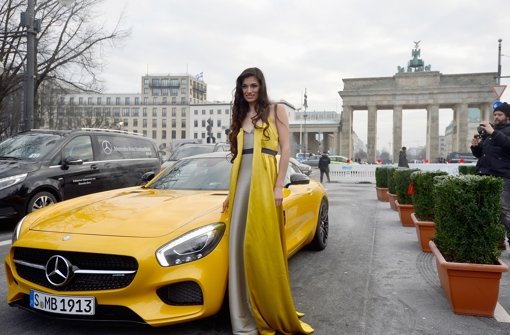 Am Montag hat die Berlin Fashion Week ihre Pforten geöffnet. Auf dem Foto trägt ein Model eine Valushi-Kreation. Weitere Bilder gibt es in der Fotostrecke. Foto: Getty Images Europe