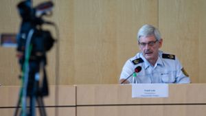 Polizeipräsident Franz Lutz während der Pressekonferenz zu den Ausschreitungen in Stuttgart am 21. Juni: „Nachweislich habe ich das nicht gesagt.“ Foto: Leif Piechowski/Leif Piechowski