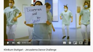 Szene aus dem Tanzfilm des Klinikums Stuttgart Foto: Youtube/Klinikum Stuttgart
