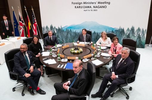 Die G7-Außenminister beim Treffen im japanischen Karuizawa. Foto: AFP/YUICHI YAMAZAKI