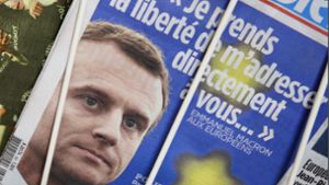 „Ich erlaube  mir heute, mich direkt an Sie zu wenden“, schreibt Frankreichs Staatschef Emmanuel Macron in insgesamt 22 Sprachen an die Bürgerinnen und Bürger Europas. Foto: AP