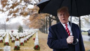 Teile von Donald Trumps Regierung stehen möglicherweise bald im Regen. Foto: AP