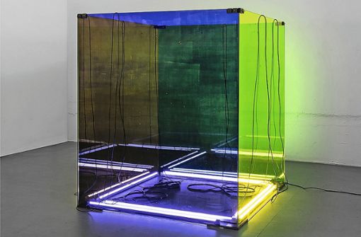 Diese Arbeit von Camill Leberer heißt „Glashaut 2“. Foto: Frank Kleinbach