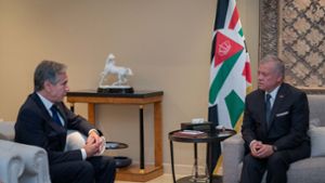 US-Außenminister Antony Blinken im Gespräch mit Jordaniens König Abdullah Foto: dpa