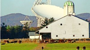 Mitten im Idyll von Green Bank steht das größte bewegliche Radioteleskop der Welt. Foto: AP