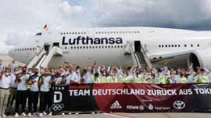 Olympia 2021: Team Deutschland in Frankfurt empfangen