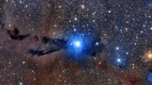 Die dunkle Wolke, die sich durch das Bild schlängelt, ist die Sternenentstehungsregion Lupus 3. Dort bilden sich aus Gas- und Staubmassen hell leuchtende, heiße Sterne. Foto: ESO
