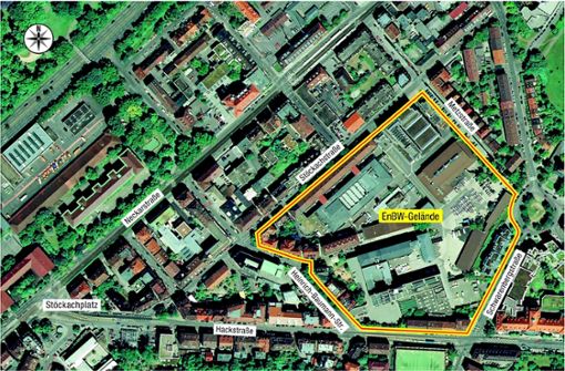 Das EnBW-Gelände an der Hackstraße soll ein Renommierviertel werden, verspricht der Bauherr. Foto:  