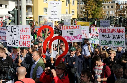 Auch in Bonn gehen Bauern für ihr Anliegen auf die Straße. Foto: picture alliance/dpa