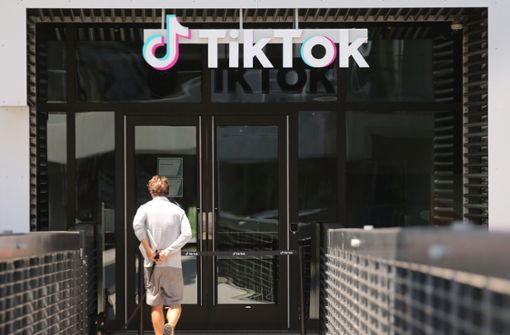 Das Büro von Tiktok in Kalifornien – von November an könnte die App in den USA verboten sein. Foto: AFP/Mario Tama